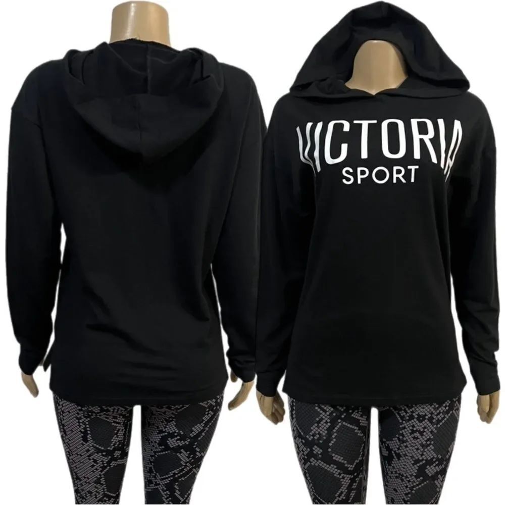 Victorias Secret Victoria Sport Hoodie Pullover long sleeve sports top black Xs